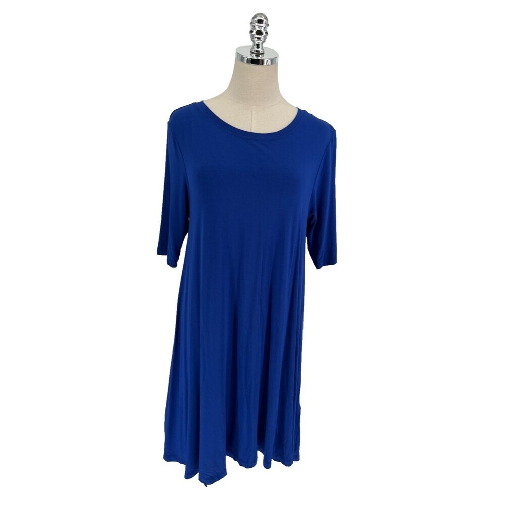 C&C California Dress Women's Size Large Royal Blue Swing Casualcore Flowy